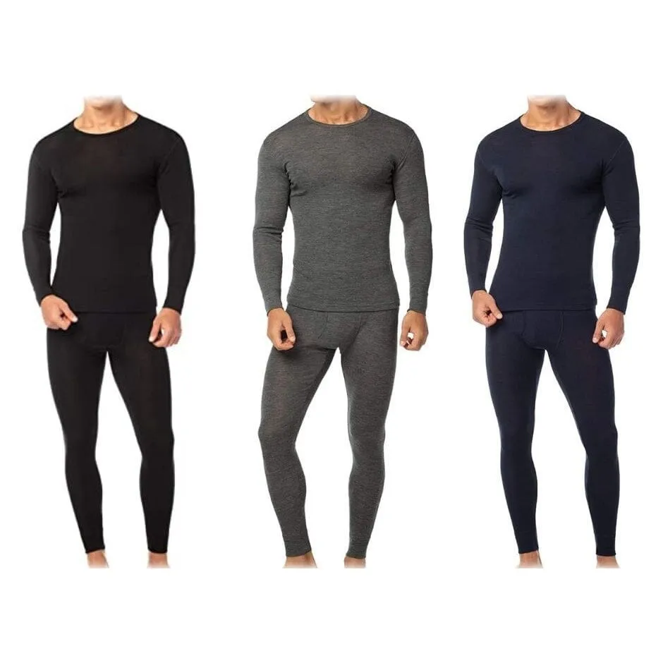 4-Piece: Men's Cotton Fleece Thermal Sets