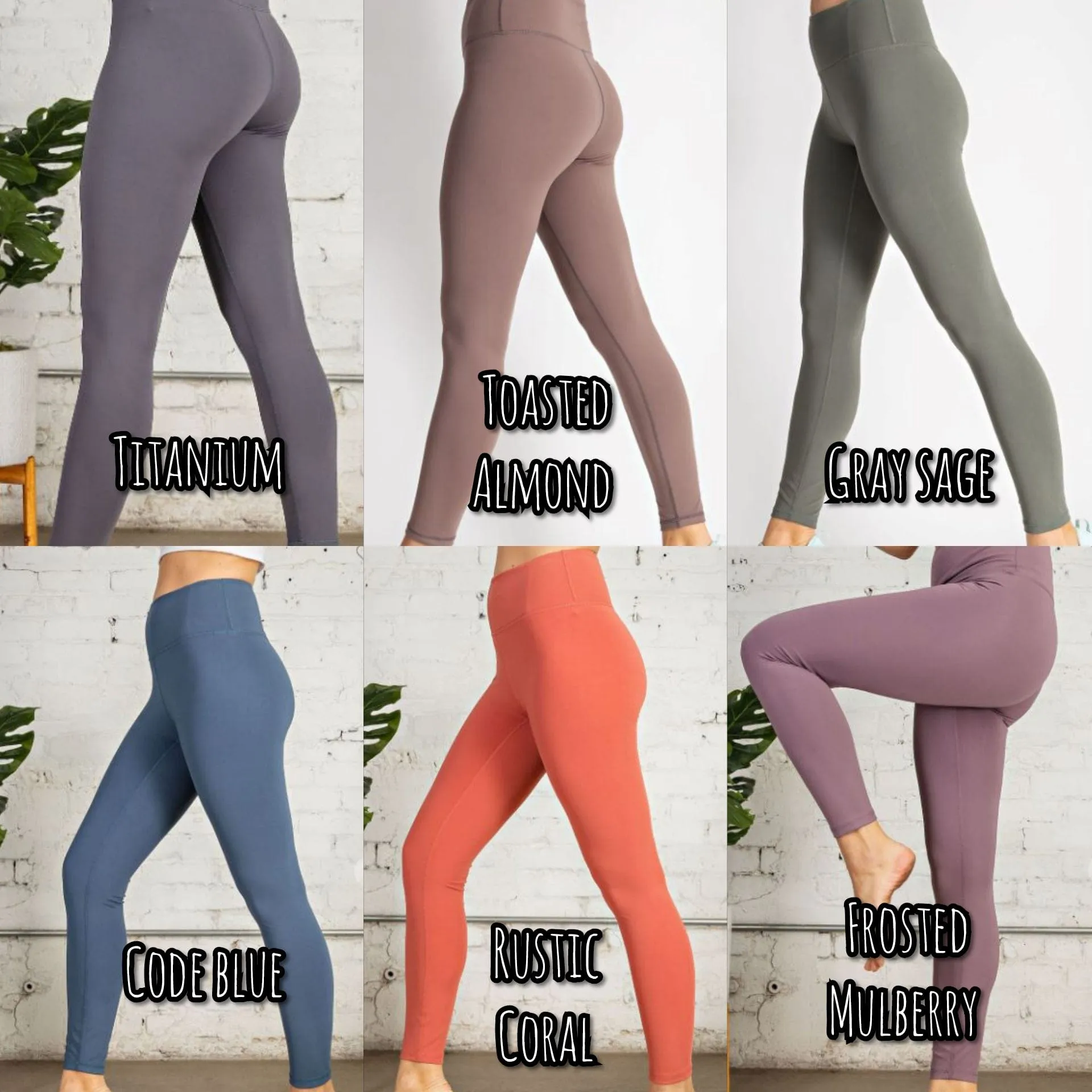 Active Wear Solid Butter Compression Legging