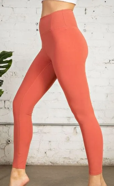 Active Wear Solid Butter Compression Legging