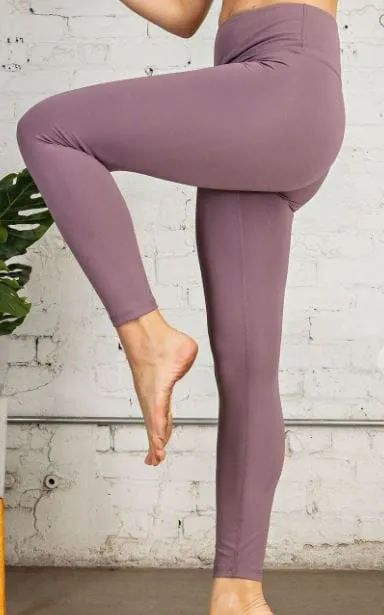 Active Wear Solid Butter Compression Legging