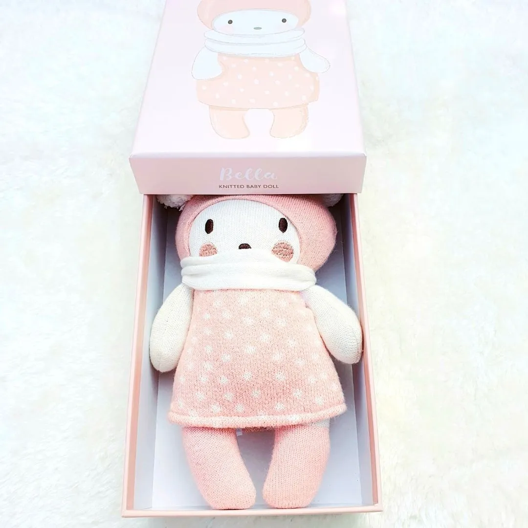 Baby Bella Knitted Doll Soft Toy in Gift Box