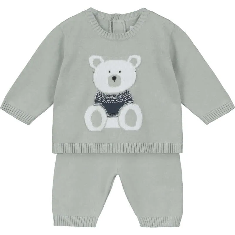 Baby Boys Grey Enzo Knitted Set