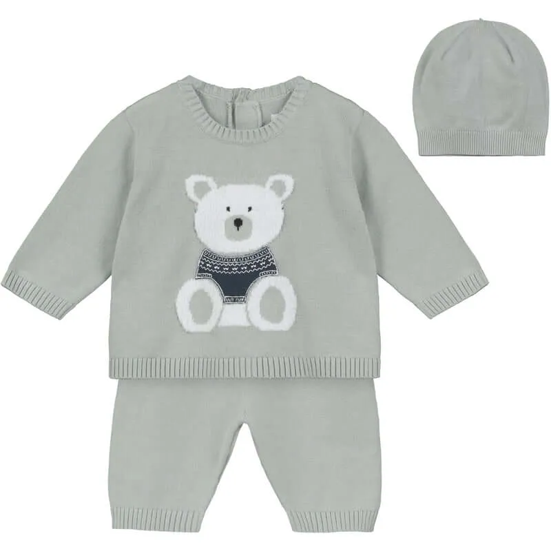 Baby Boys Grey Enzo Knitted Set