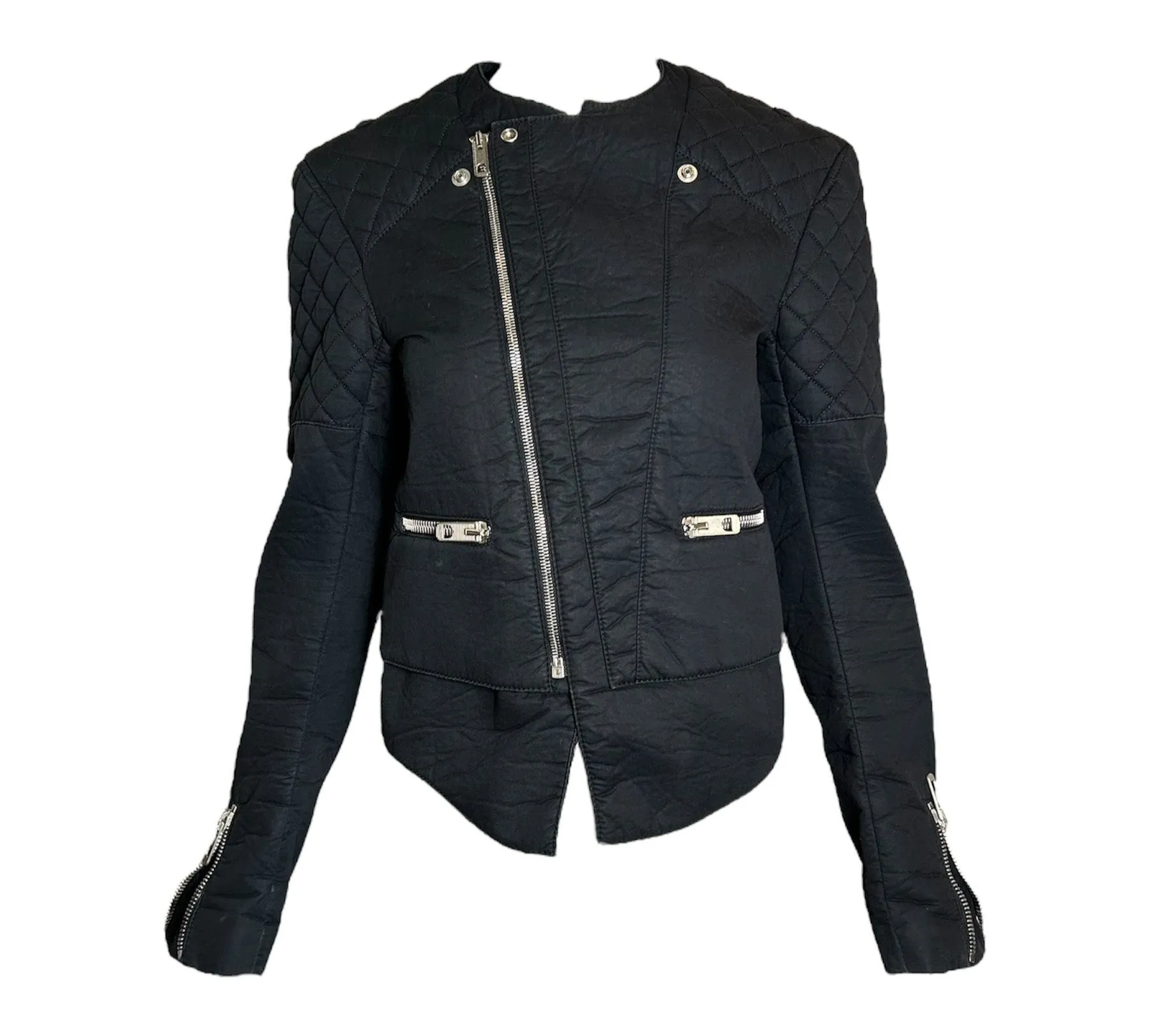 Balenciaga Moto Jacket with Lace-Up Sides