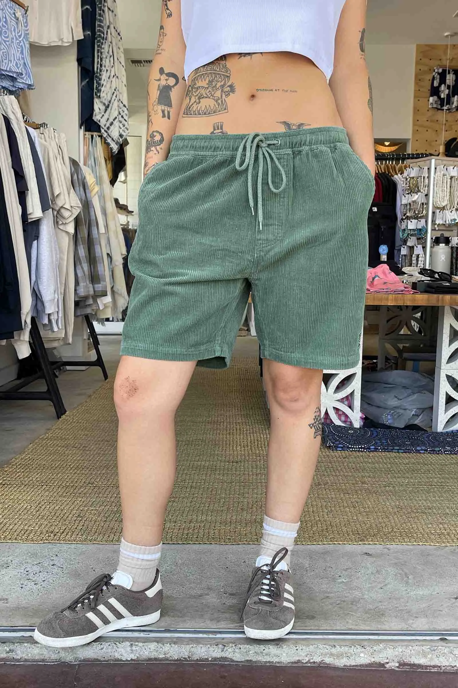 Beach Bum Corduroy Shorts Green