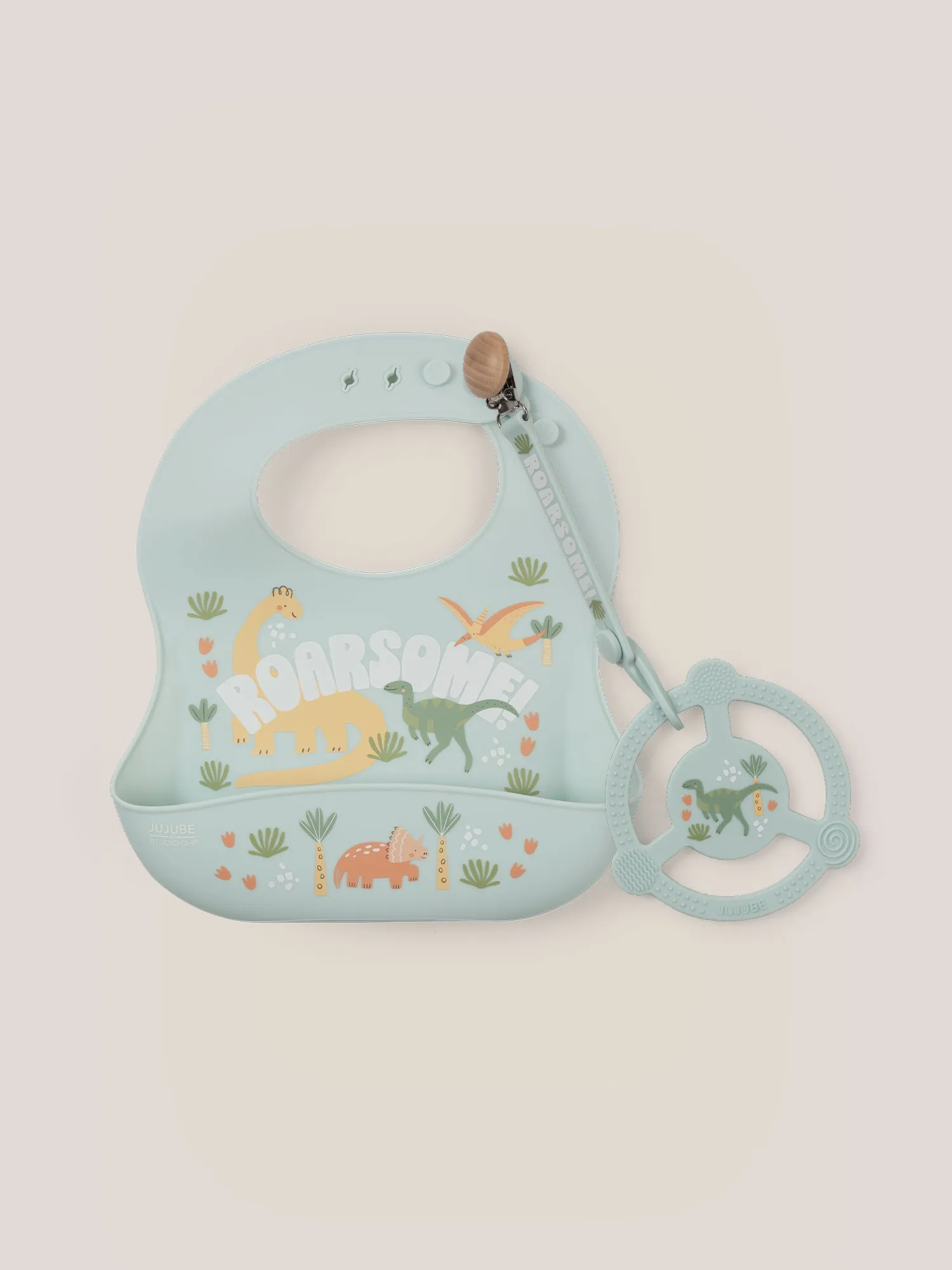 Bib and Teether Baby Bundle - Roarsome