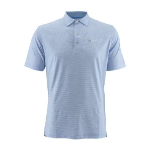 Buick Mens Johnnie-O Striped Blue Polo