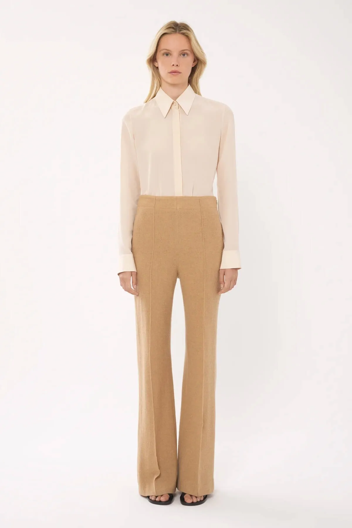 Chloé Tailored Wide Leg Pant - Worn Brown