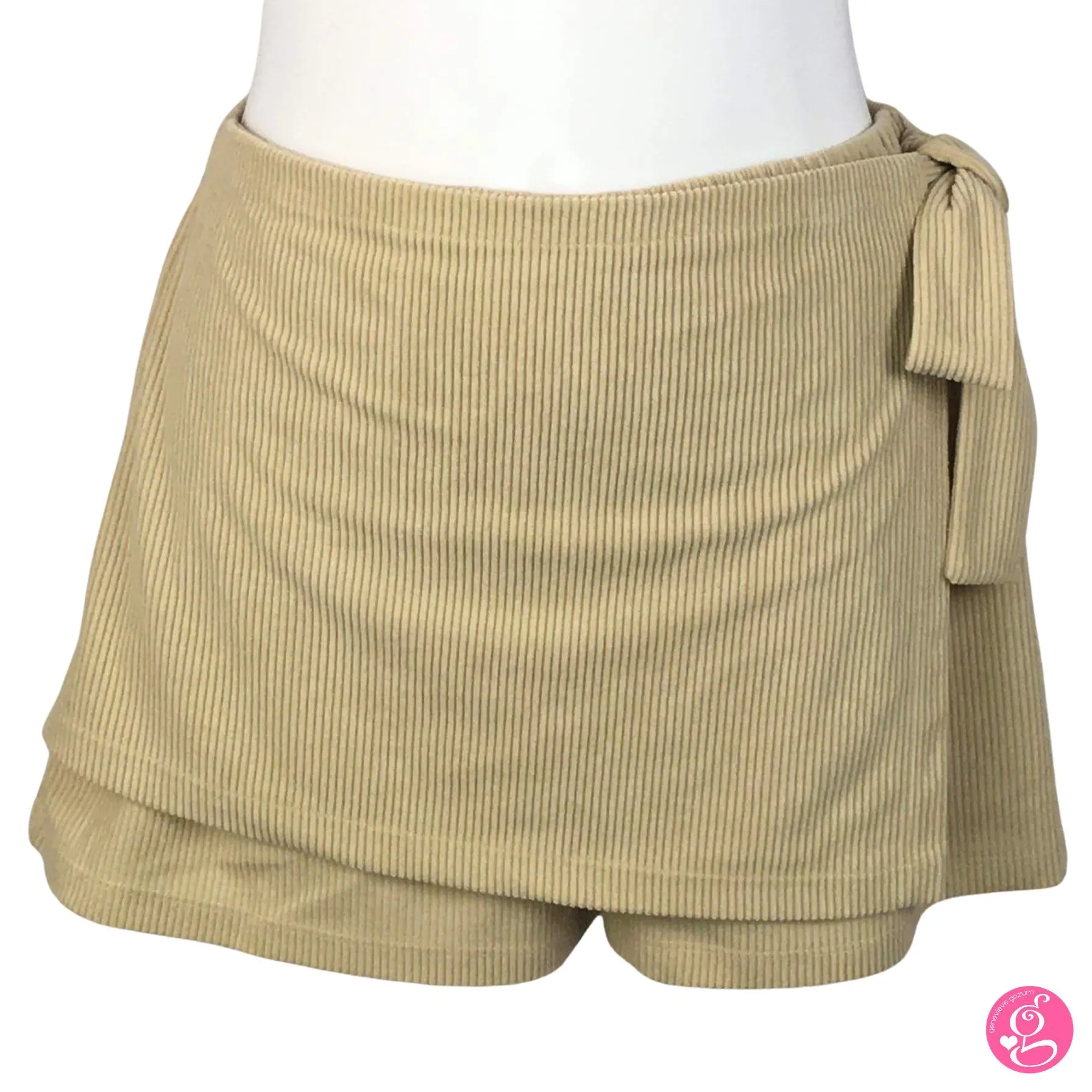 Corduroy Solid Skort