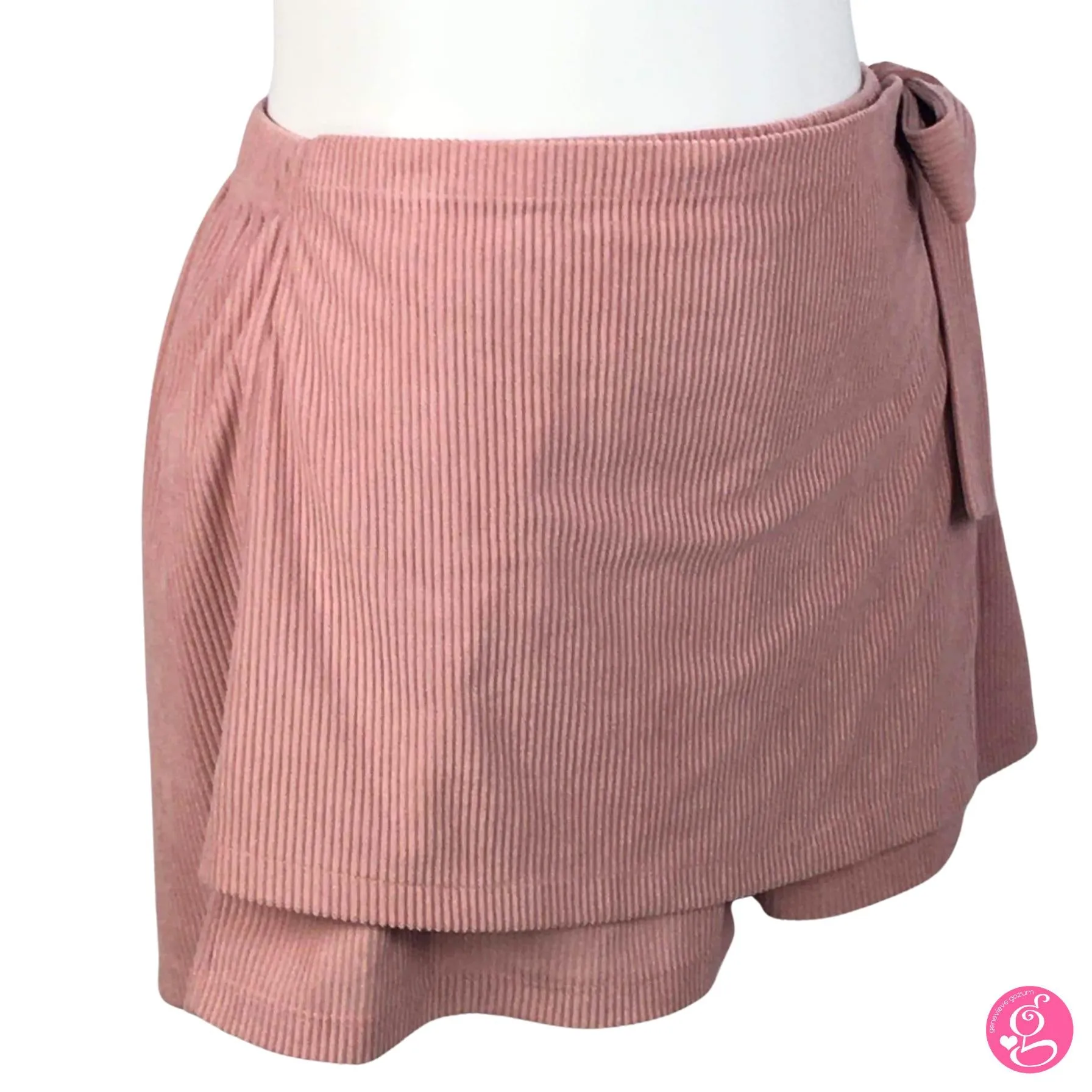 Corduroy Solid Skort