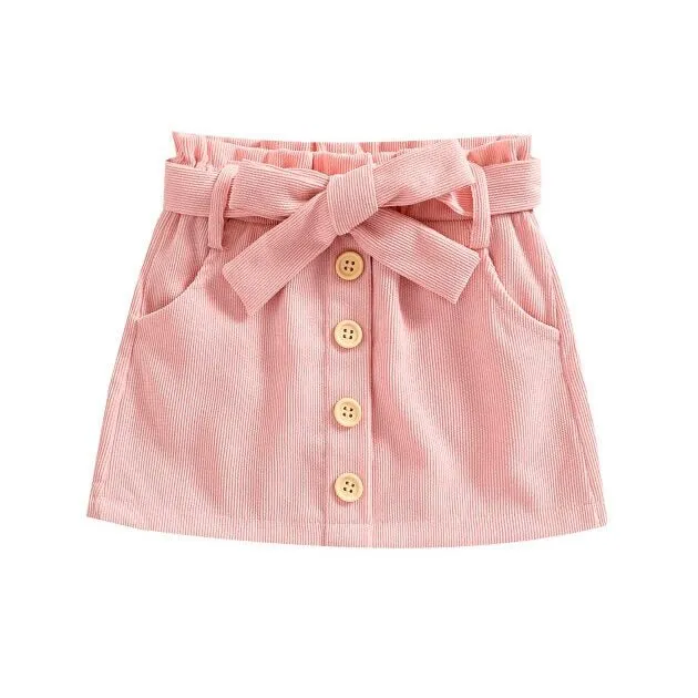 Corduroy Solid Toddler Skirt