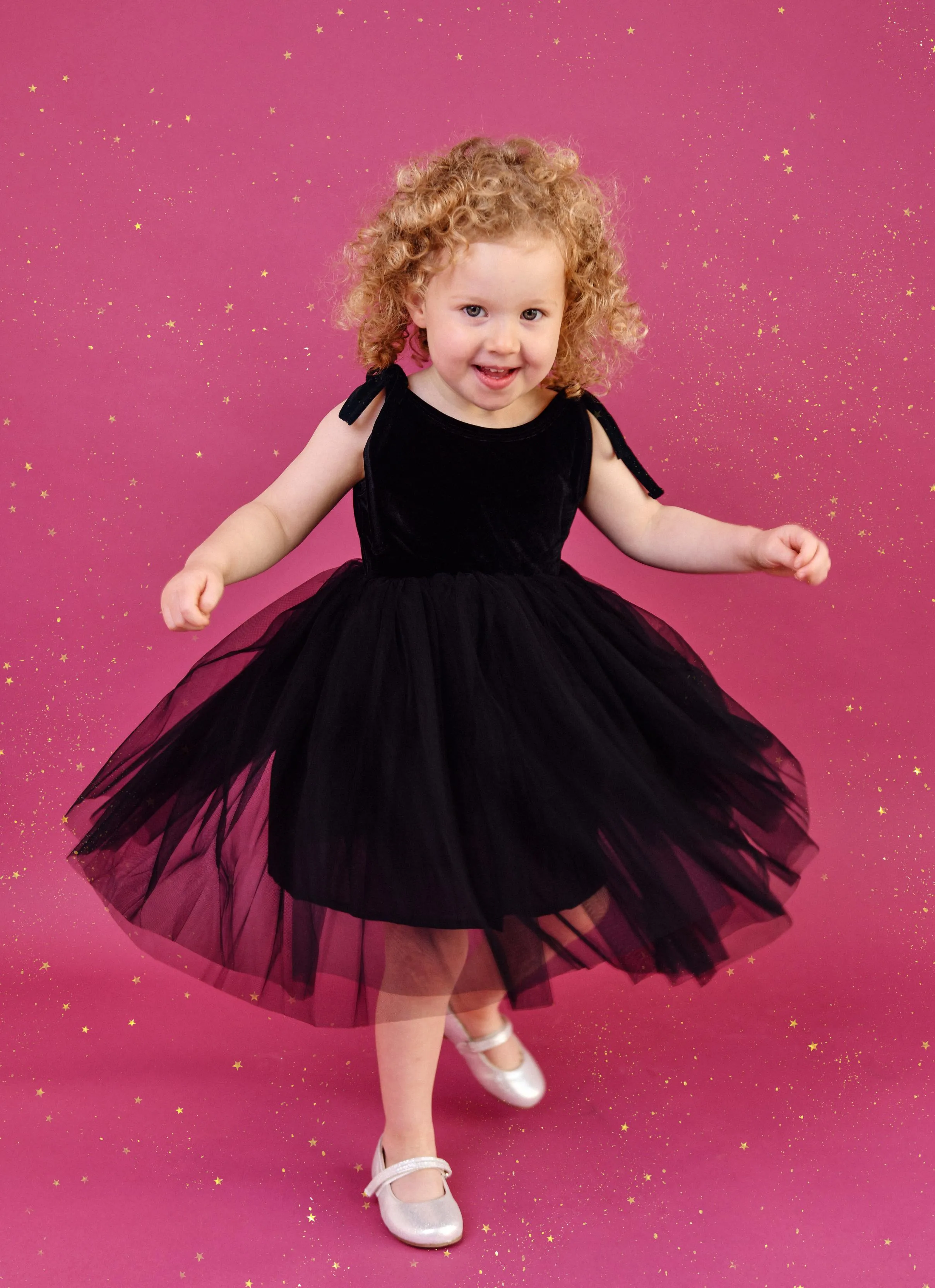 DOLLY UNIVERSE VELVET COSMIC STRINGS TUTU DRESS black