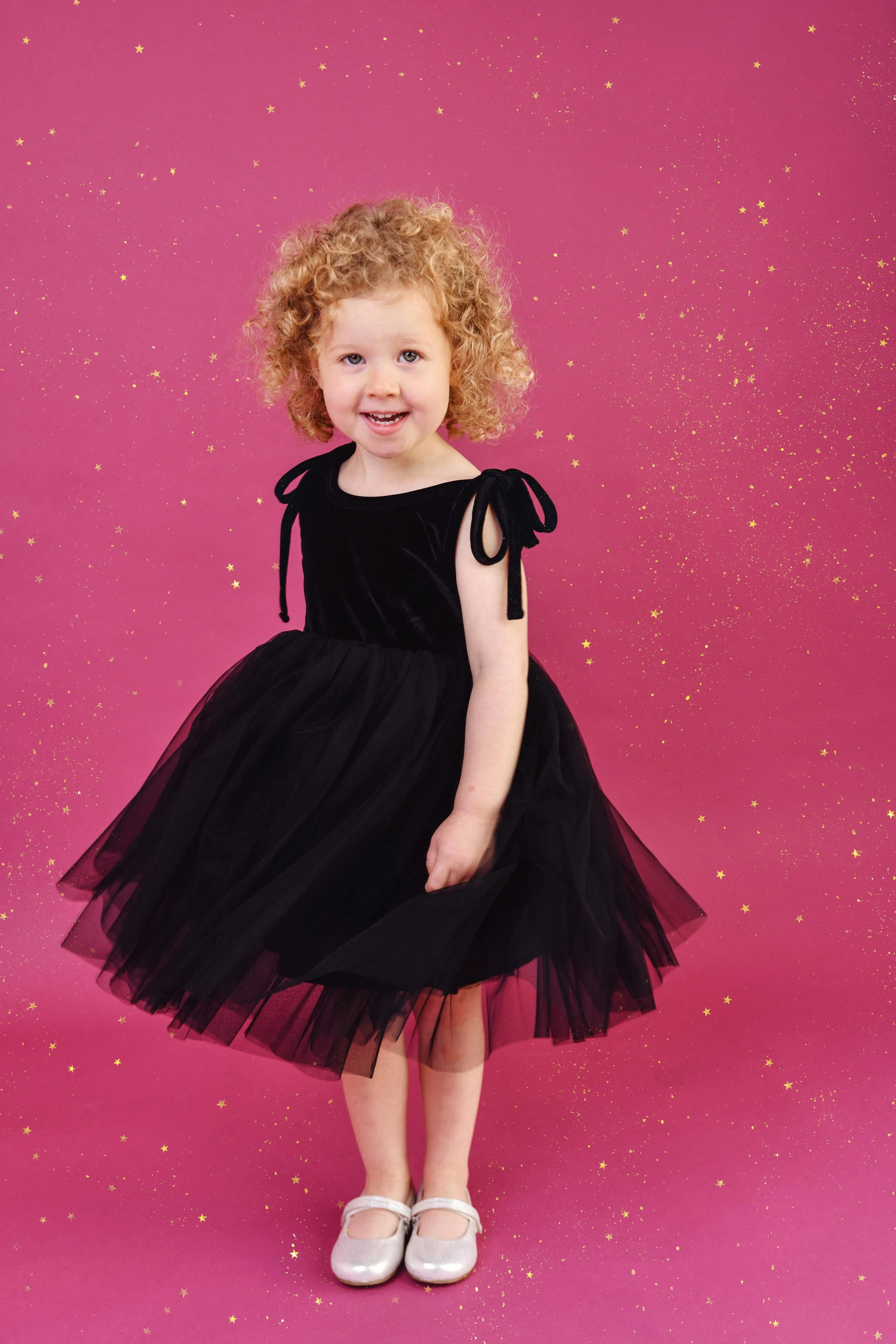 DOLLY UNIVERSE VELVET COSMIC STRINGS TUTU DRESS black