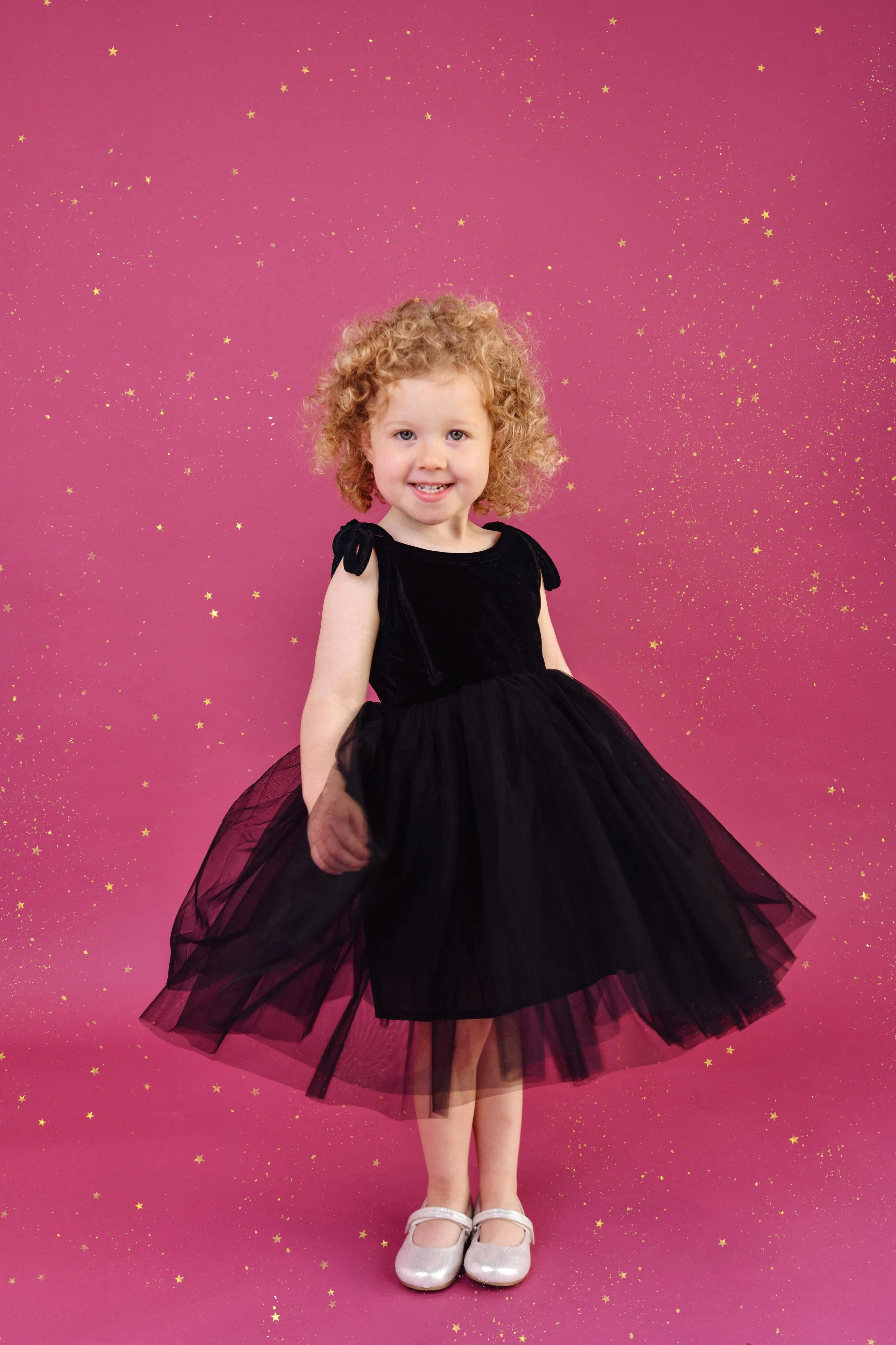 DOLLY UNIVERSE VELVET COSMIC STRINGS TUTU DRESS black