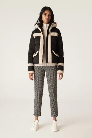 Elke Shearling Puffer - Black