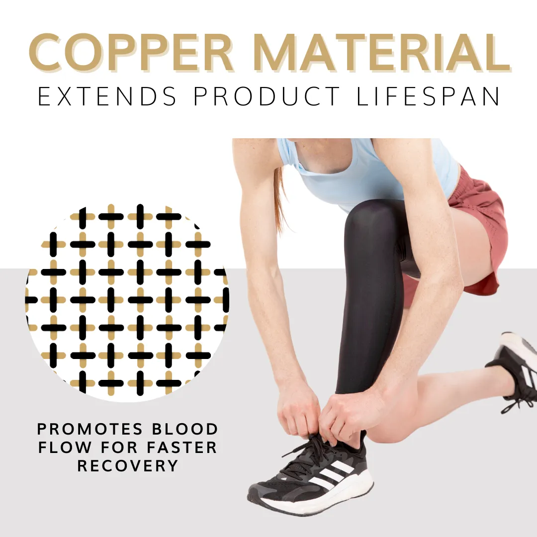 Full Leg Compression Sleeve | Copper-Infused Recovery Wrap for Calf, Thigh, Knee & Shin Pain Relief