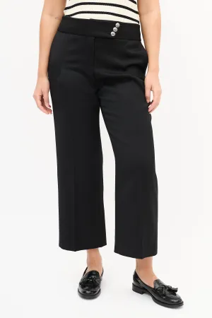 FW 2008 Black Wool Wide Leg Trouser