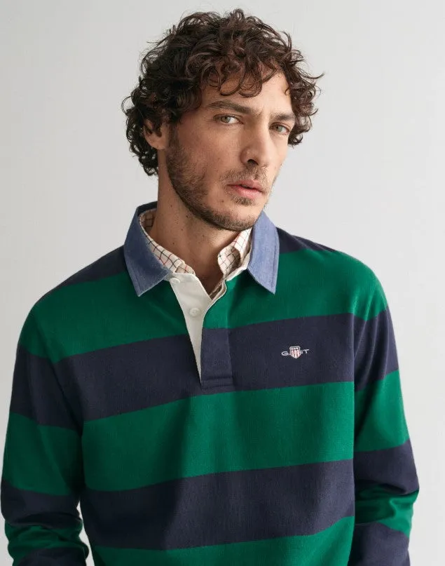 GANT - Chambray Stripe Heavy Rugger, Green