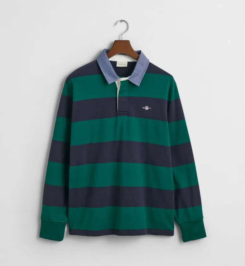 GANT - Chambray Stripe Heavy Rugger, Green