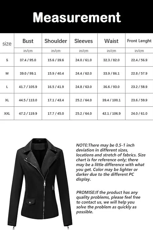 Giolshon Faux Suede Leather Jackets for Women, Moto Biker Short Coat