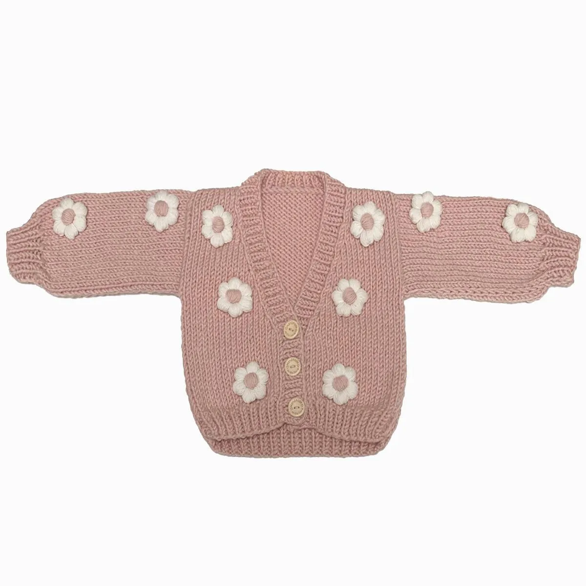 Girls Sweater | Hand Wool Knit Daisy Cardigan | Petite Hailey