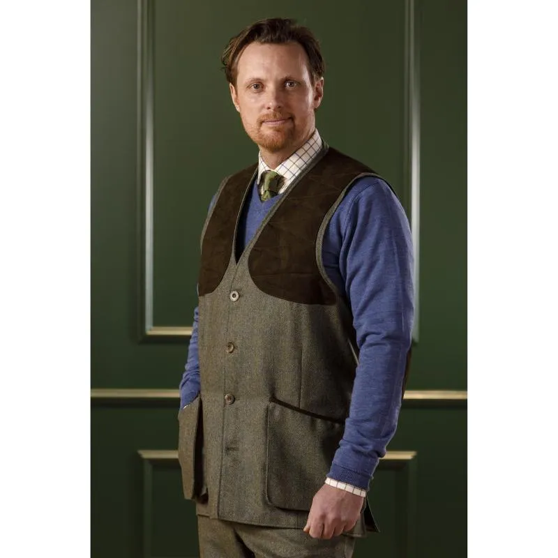 Laksen Leith Mens Tweed Shooting Vest - Laird Tweed