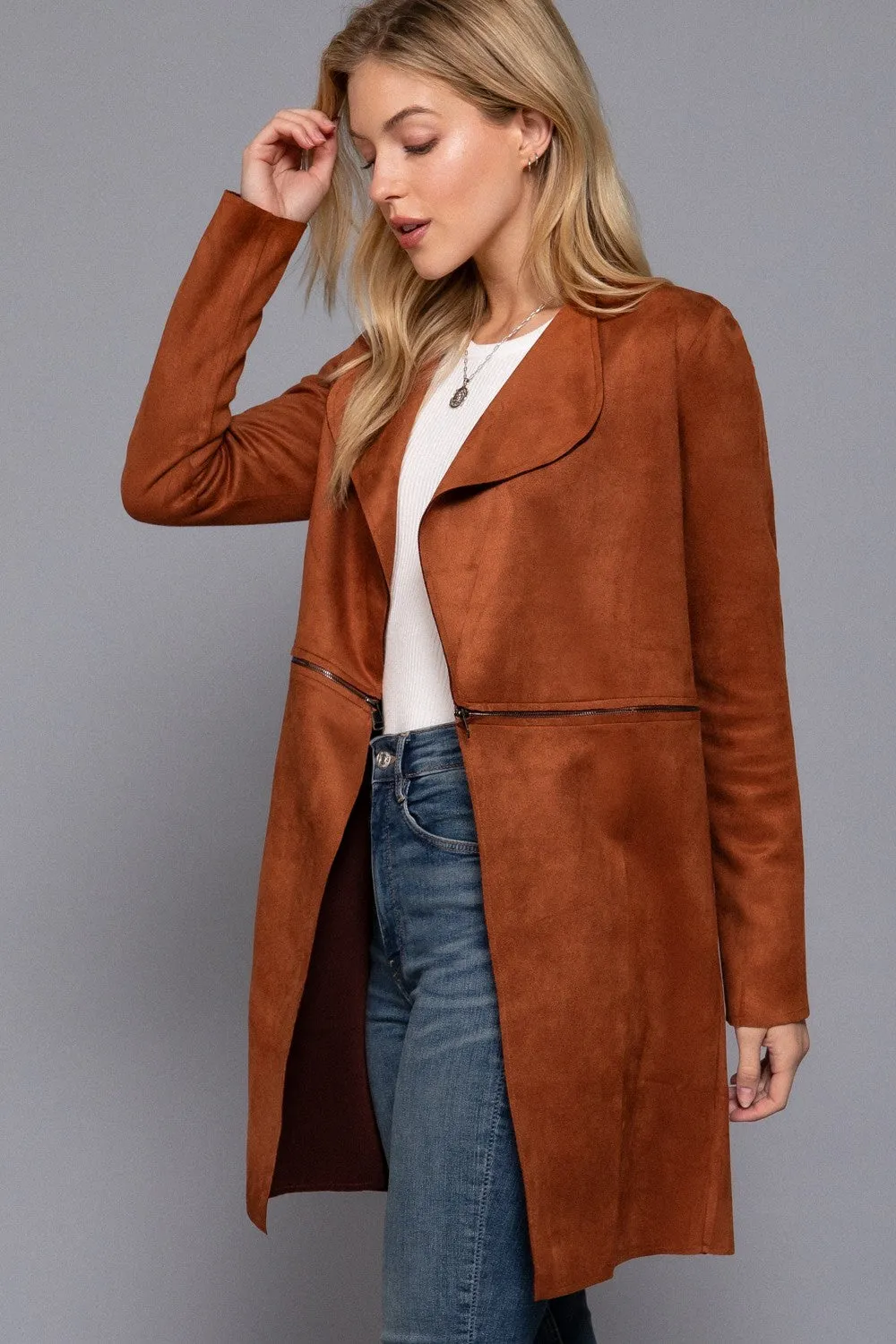 Lena Faux Suede Jacket