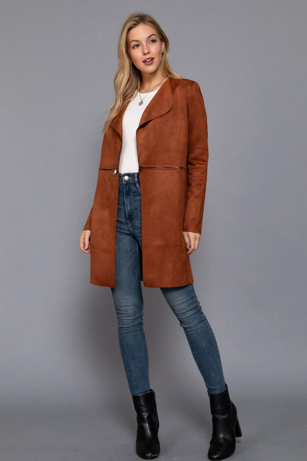 Lena Faux Suede Jacket