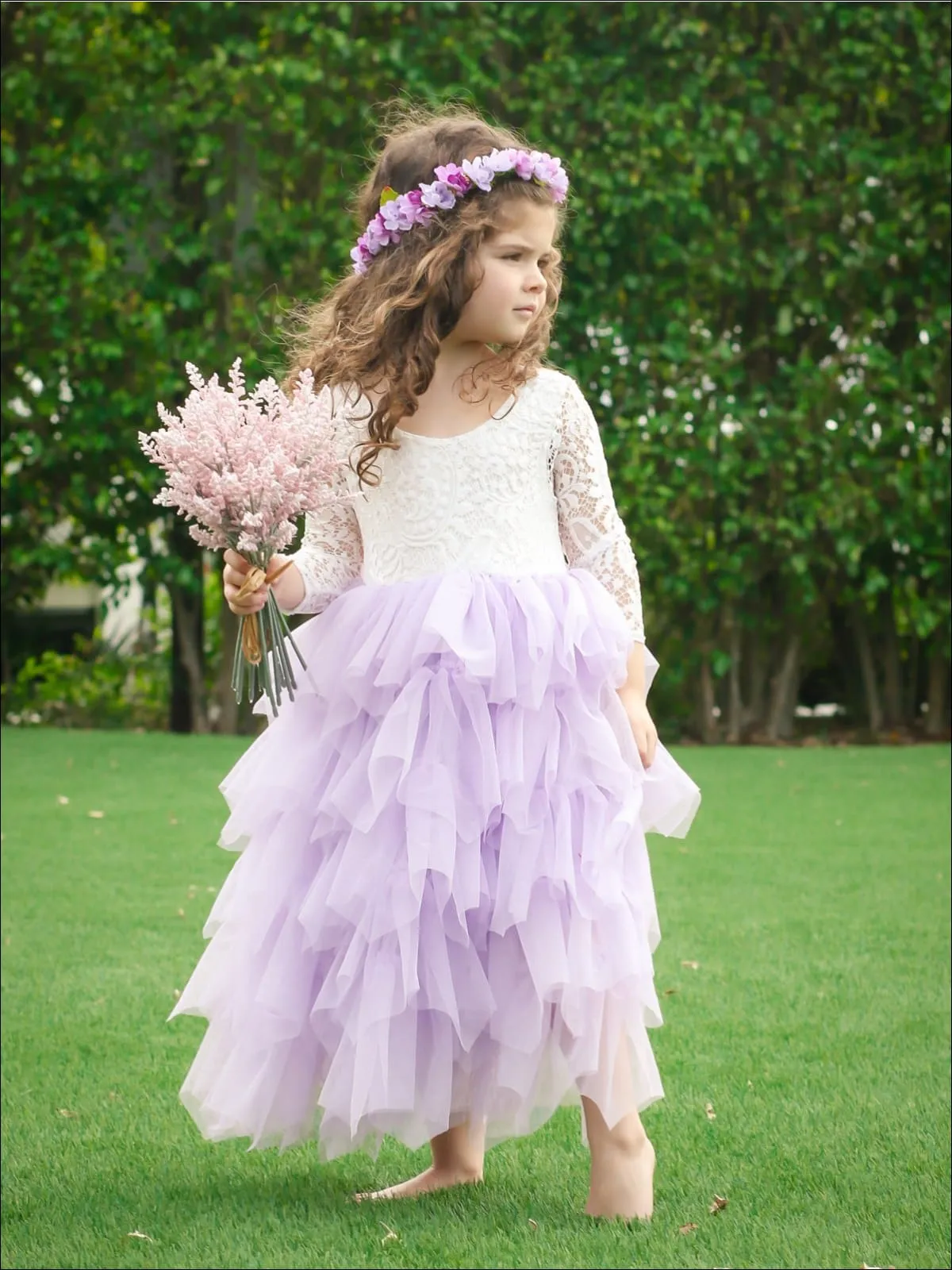 Loving My Lacey Cascading Tulle Holiday Dress