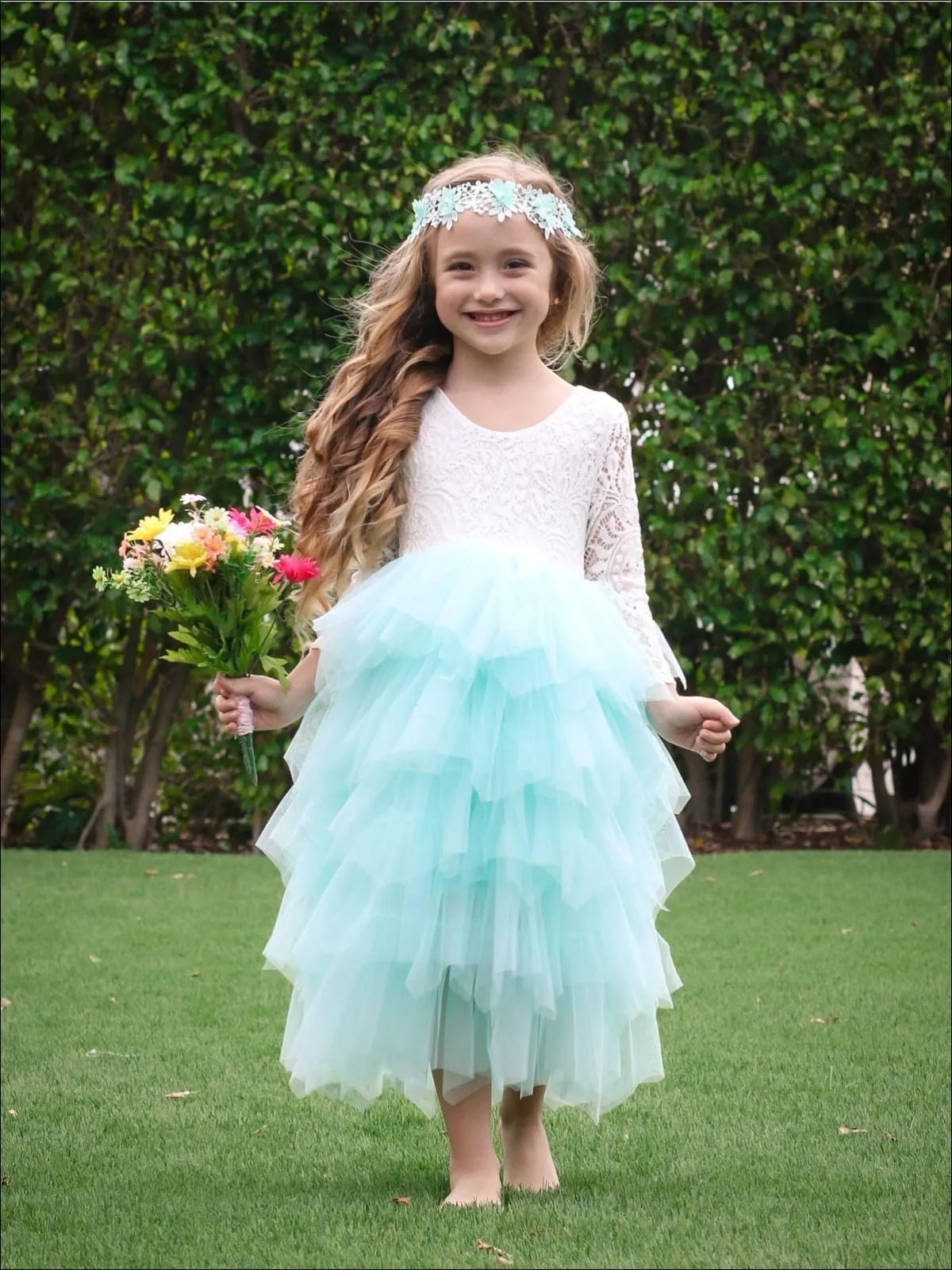 Loving My Lacey Cascading Tulle Holiday Dress