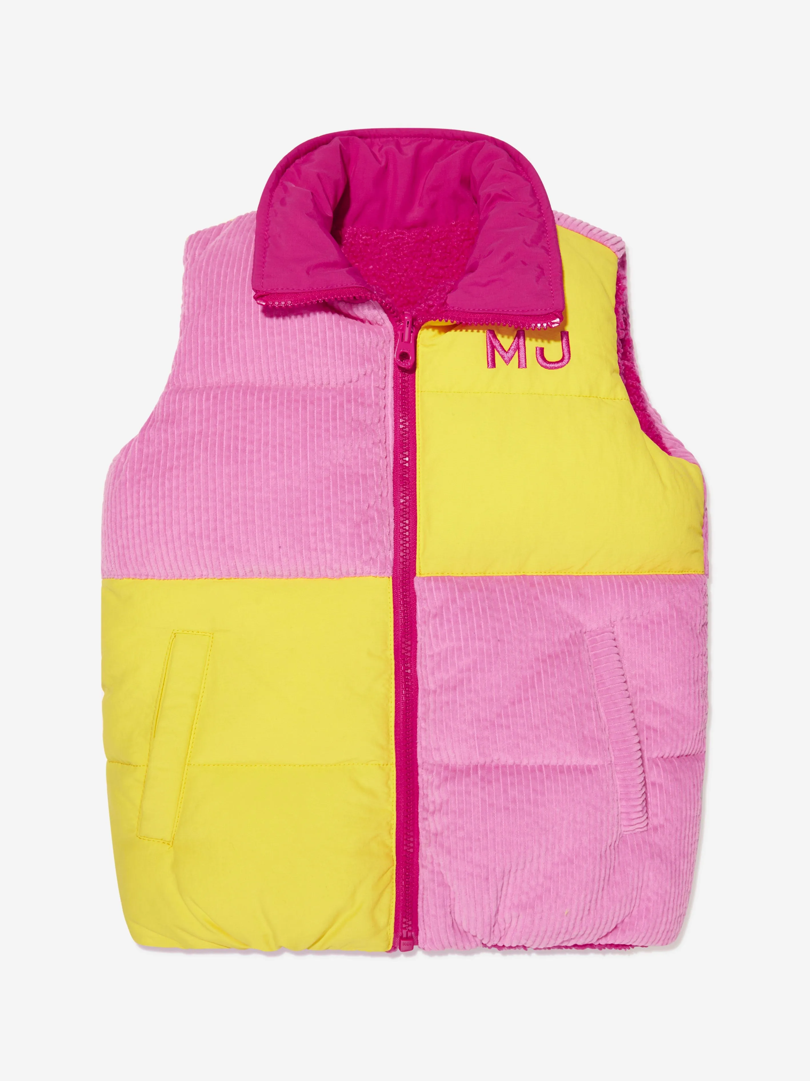 MARC JACOBS Girls Reversible Puffer Gilet in Multicolour