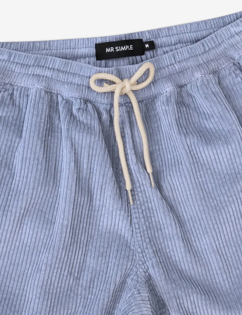 Mr Simple - Burbank Cord Short Mauve/ Light Blue