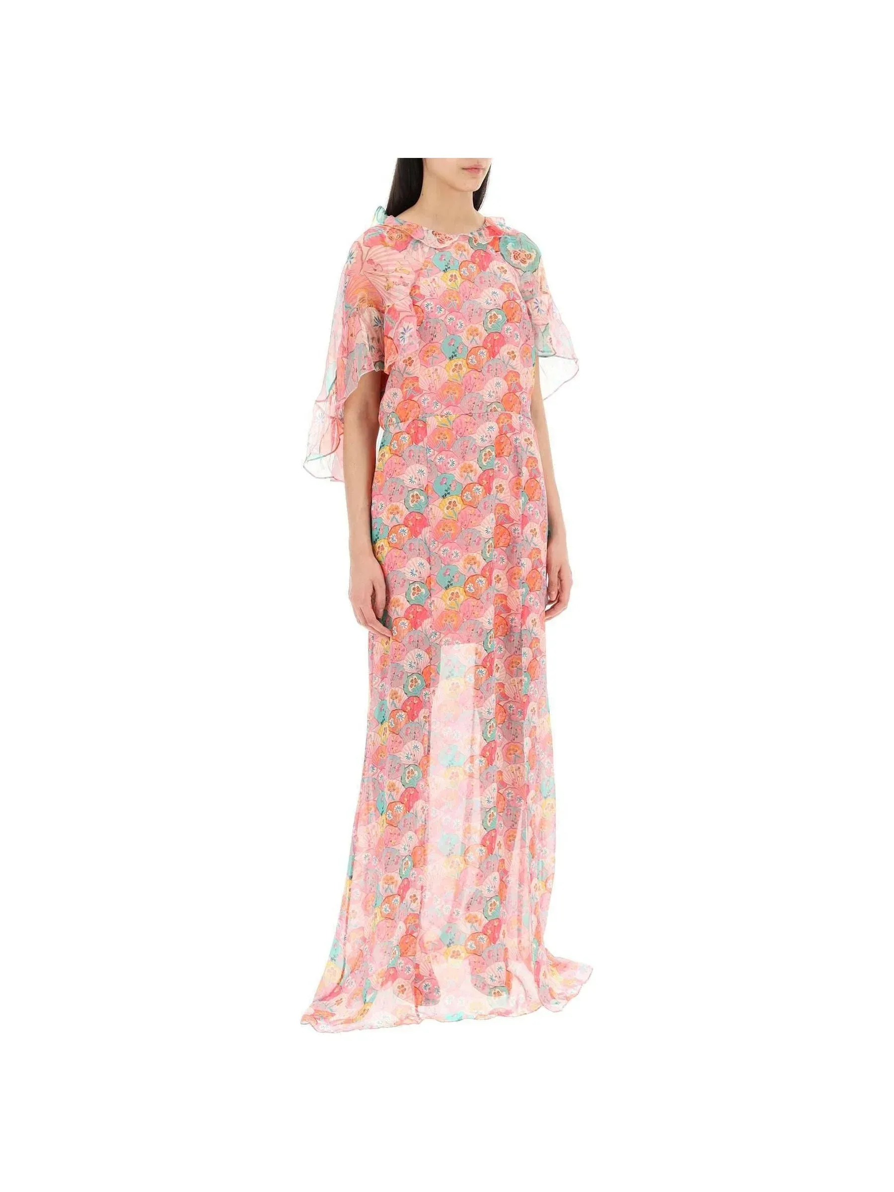 Natalia Floral Silk Maxi Dress