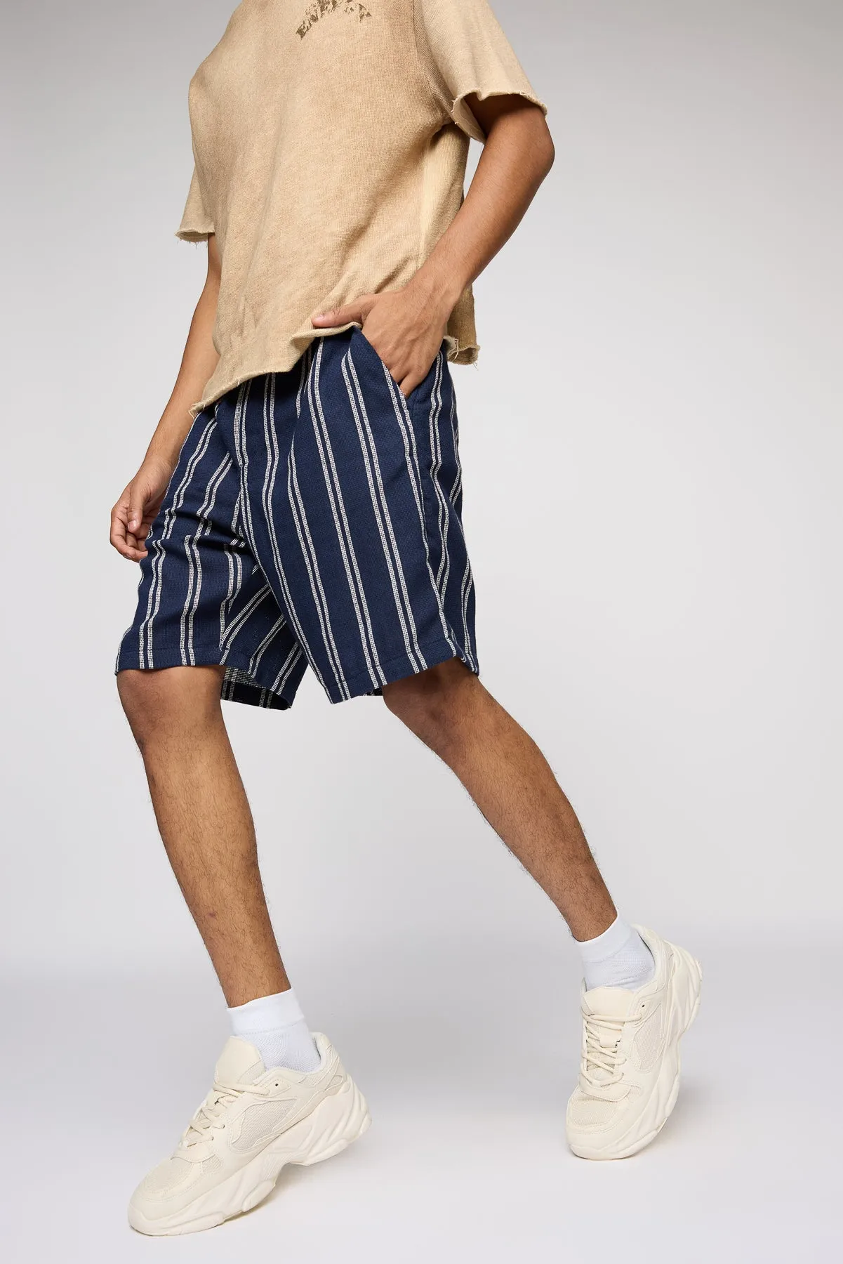 Nautical Navy and White Men's Staple Shorts