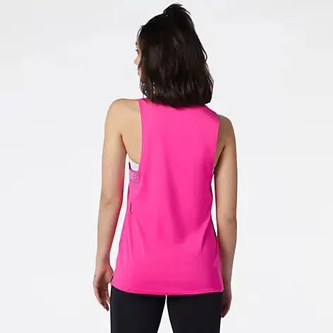 New Balance Women'srelentless sweat Tank - Pink