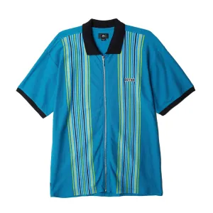 OBEY KELLY CLASSIC ZIP POLO S/S // TEAL MULTI