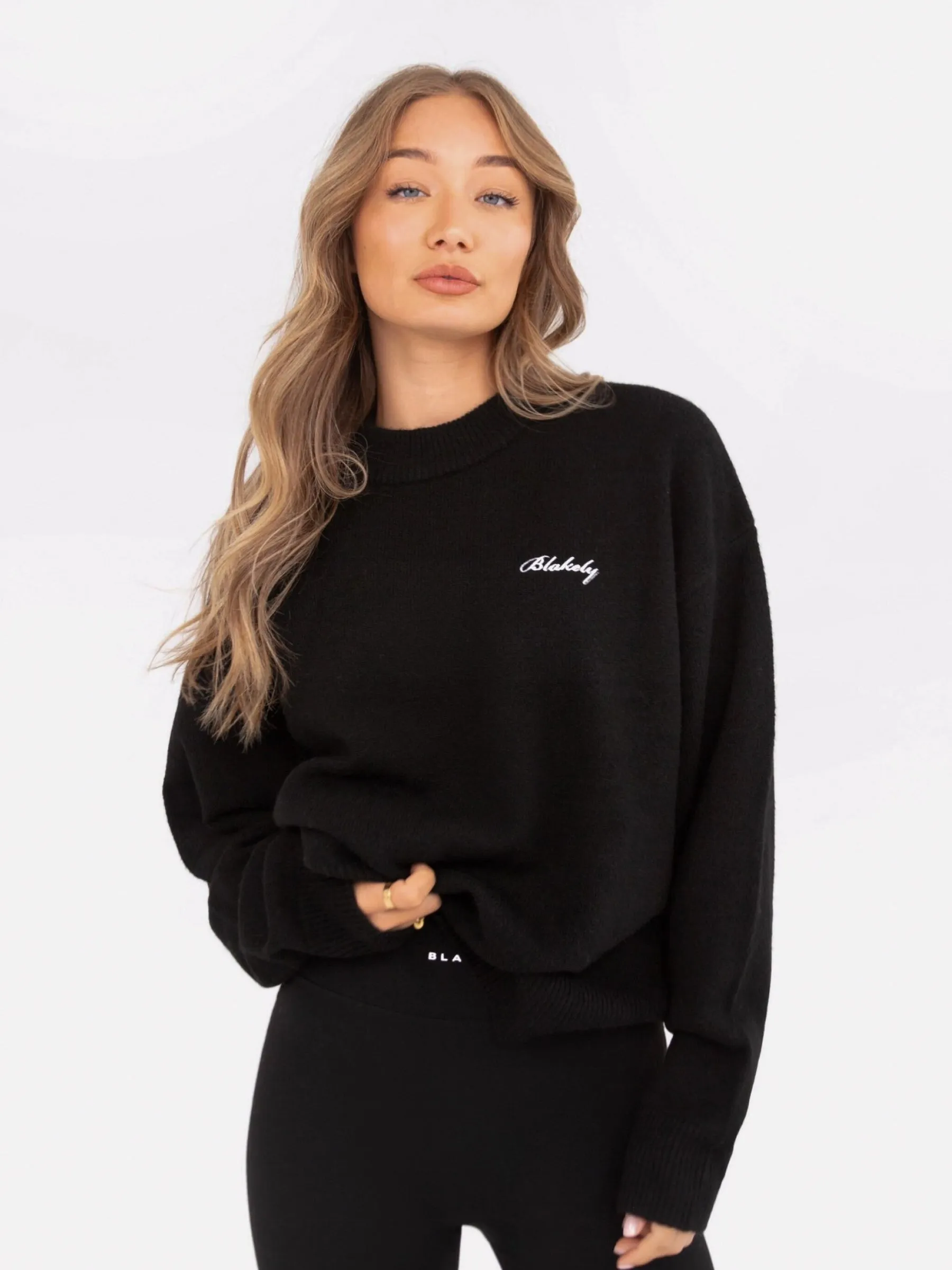 Oversized Knitted Jumper - Black