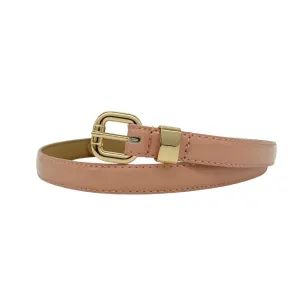 Peroz LARA - Pink Women's Thin Leather Belt