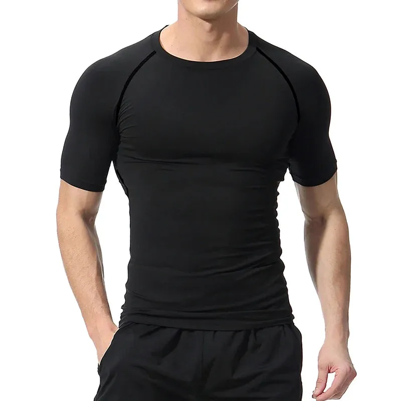 Psalm 23 Cross Print Men's Compression Shirt – Quick-Dry Sporty Fitness Tee