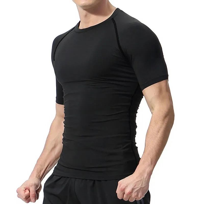 Psalm 23 Cross Print Men's Compression Shirt – Quick-Dry Sporty Fitness Tee