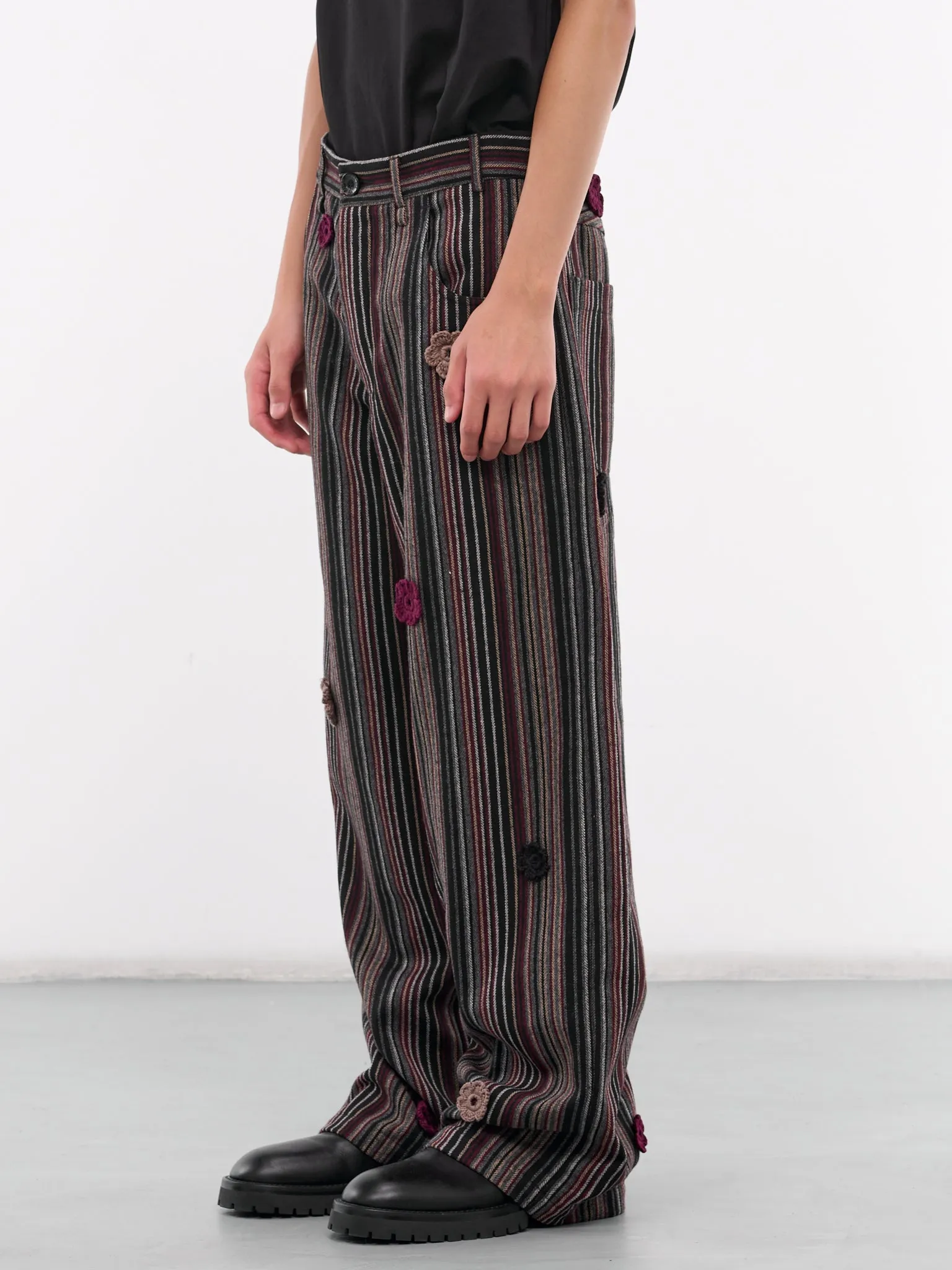 "Daisy" Wide Leg Pants (242-MPT098D-BLACK)