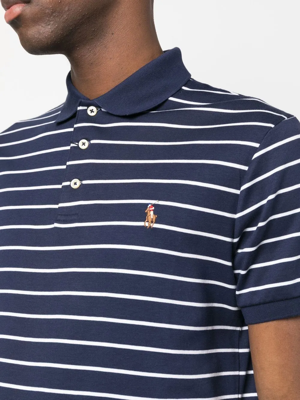 Ralph Lauren Polo Shirt with Stripes | Navy/White