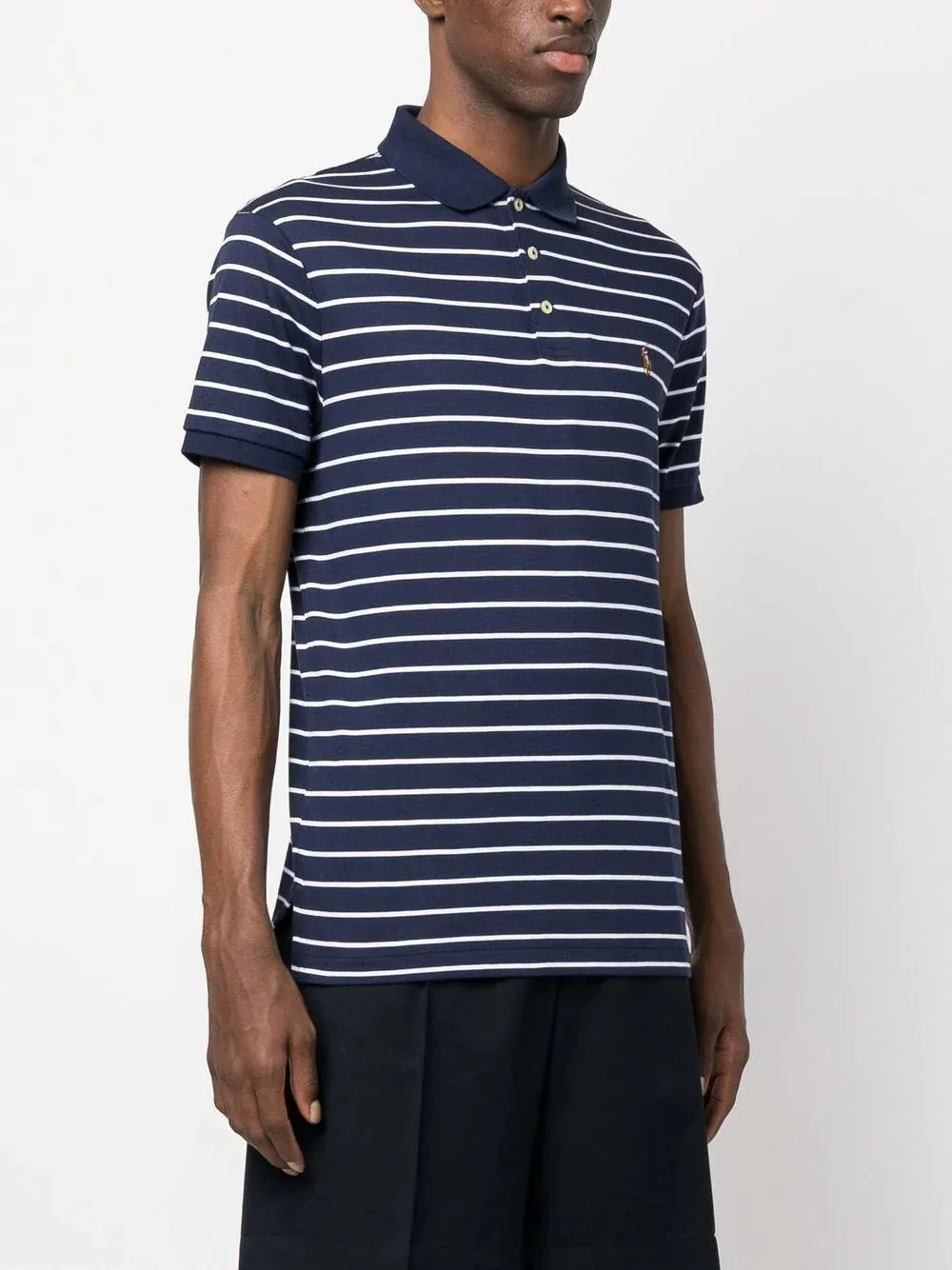 Ralph Lauren Polo Shirt with Stripes | Navy/White