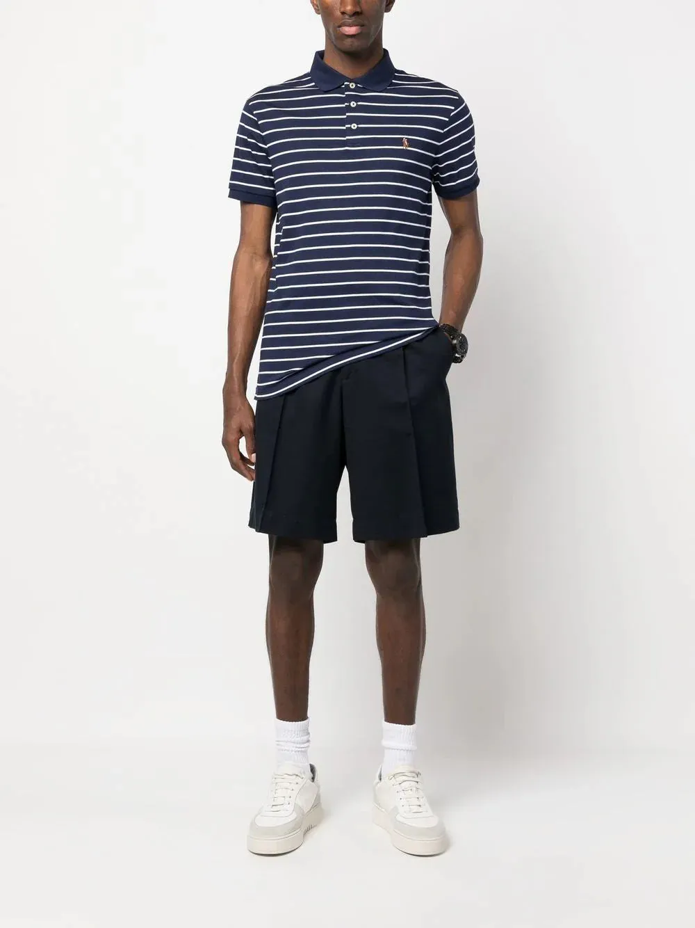 Ralph Lauren Polo Shirt with Stripes | Navy/White