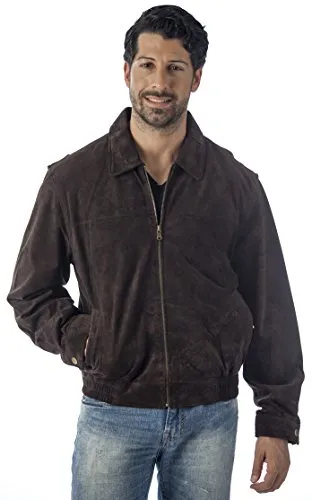 REED Men's Water Repellent and Stain Resistant Soft Touch Real Suede Leather Coat - Imported