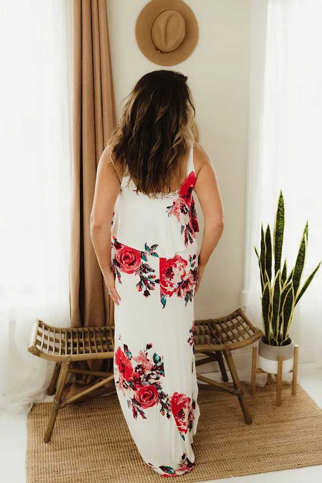 Ruffled Floral Maxi