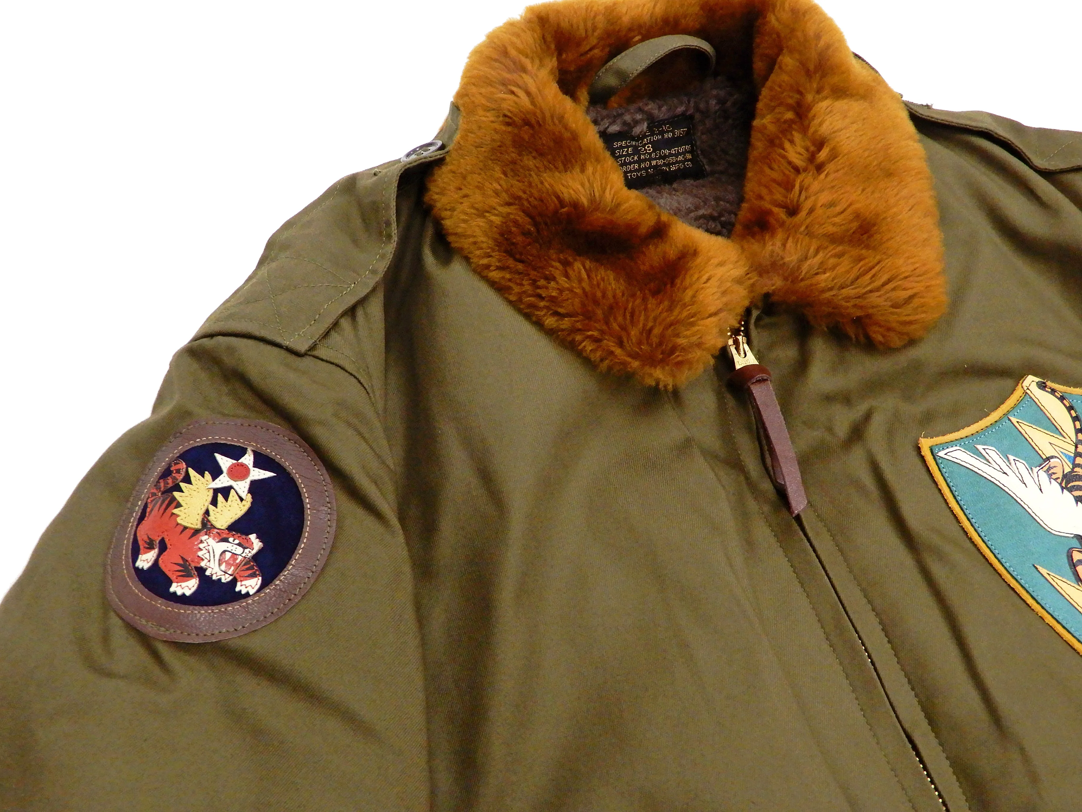 TOYS McCOY Jacket Mens USAAF B-10 Flight Jacket Flying Tigers Custom B10 TMJ2024 Olive