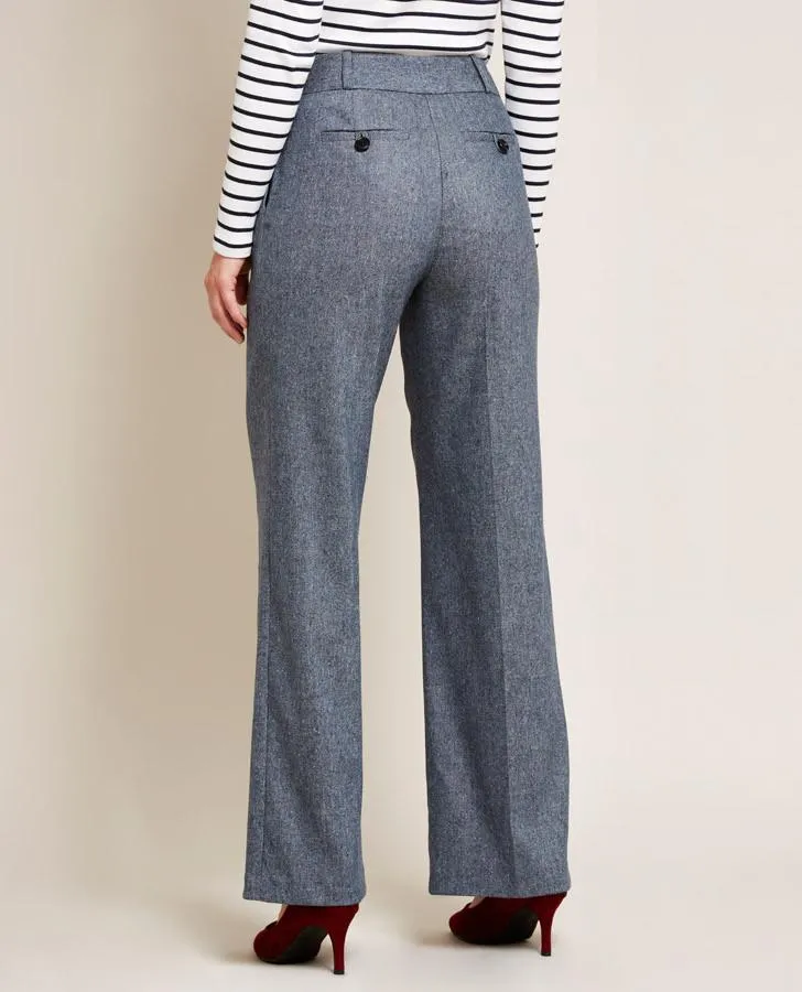 Tweed Wide Leg Trousers