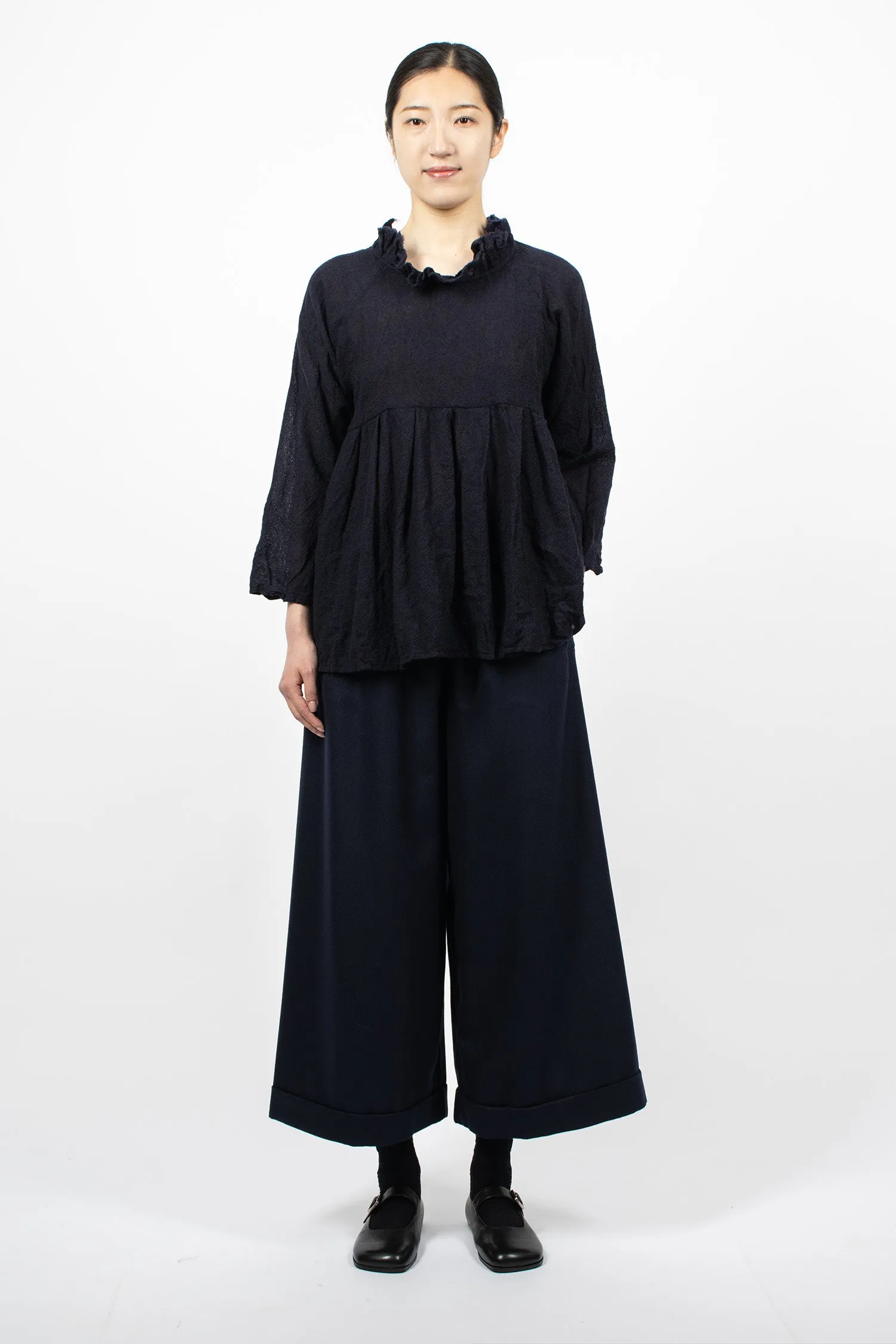 Wide Pyjama Trouser Navy Blue